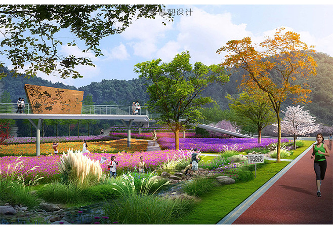 城市山地环湖湿地公园景观园林规划绿化方案.